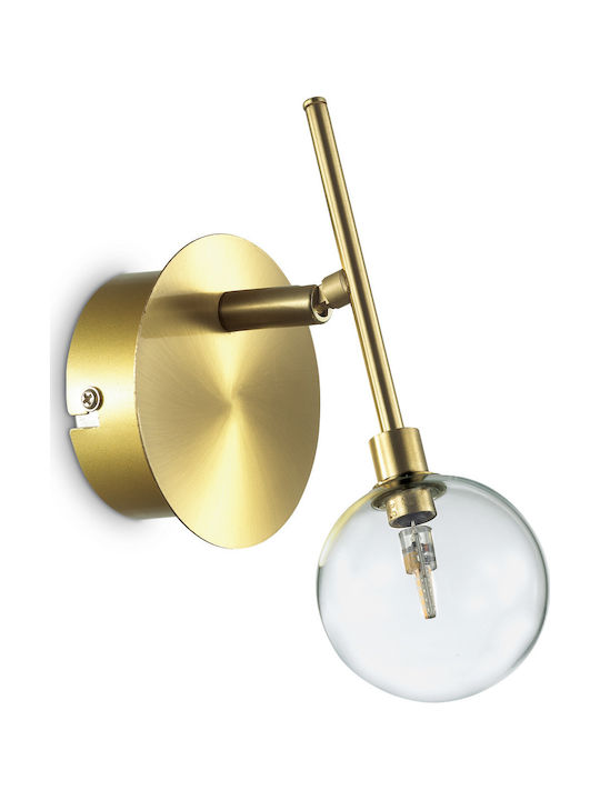 Ideal Lux MARACAS AP1 Μονό Σποτ με Ντουί G4 σε Χρυσό Χρώμα 200330 